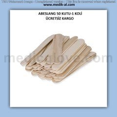 SAFMED Abeslang & Tahta Dil Basacağı & Spatula 50 PK-1 Koli