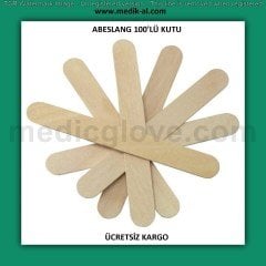 SAFMED Abeslang & Tahta Dil Basacağı & Spatula 50 PK-1 Koli