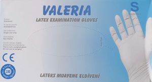 VALERIA Pudralı Lateks Muayene Eldiveni (Small) 20 Paket - Koli