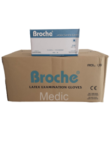 Broche Pudralı Lateks Muayene Eldiveni (Medium) 20 Paket / Koli
