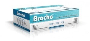 Broche Pudralı Lateks Muayene Eldiveni (Medium) 100'lü Paket