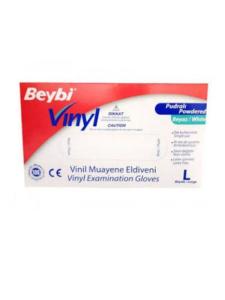 Beybi Pudralı Vinil (Vinyl) Muayene Eldiven 20 Paket - 1 Koli