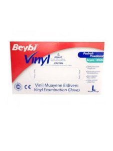 Beybi Pudralı Vinil (Vinyl) Muayene Eldiveni (Small) 1 Pk
