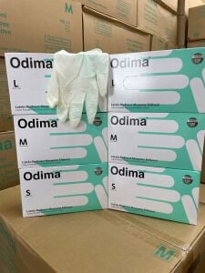 Odima Pudrasız Lateks Muayene Eldiveni (Small) 100'lü Paket