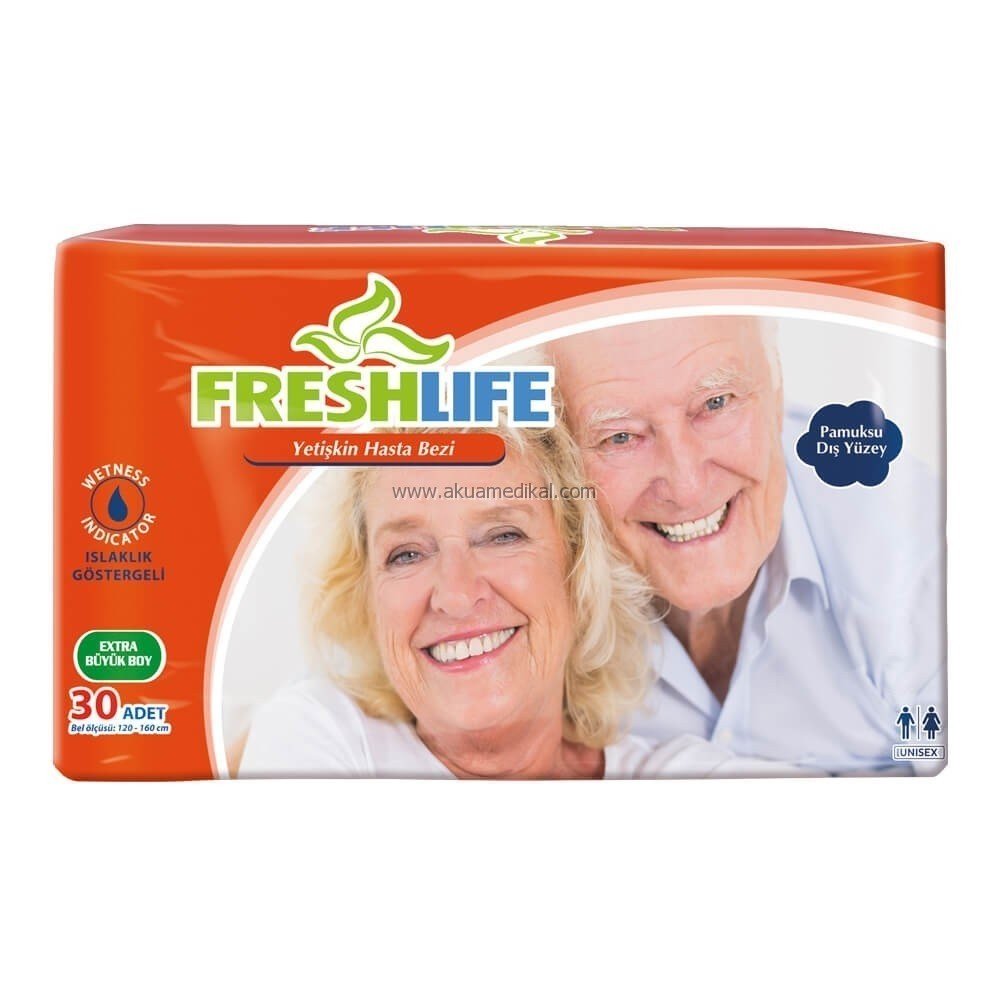 FRESHLIFE Yetişkin Hasta Bezi (XL) 30'lu Paket
