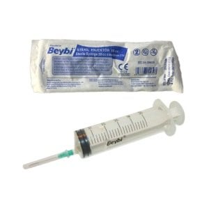 Beybi 50 cc Yeşil Uçlu Enjektör-25 Adet
