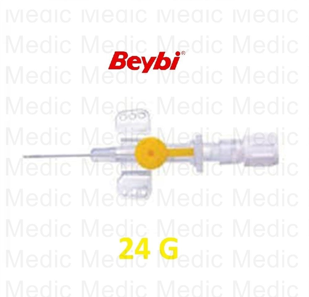 Beybi İntraket-iv Kanül-Branül (Sarı-24G) (100 Adet)