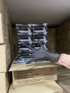 Odima Siyah Pudrasız Nitril Eldiven (Large) 100'lü Paket