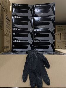 Odima Siyah Pudrasız Nitril Eldiven (Medium) 100'lü Paket