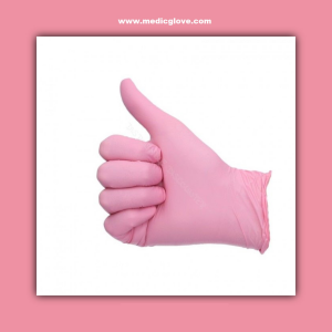 Tunçpek Pembe Pudrasız Nitril Muayene Eldiveni (Medium) 100'lü Pk