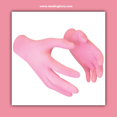 Tunçpek Pembe Nitril Pudrasız Muayene Eldiveni (Medium) 100'lü x 20 Pk - Koli