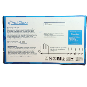 Axel Glove Pudrasız Vinil Eldiven (Medium) 100'lü x 10 Paket