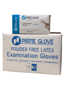 PRIME GLOVE Pudrasız Lateks Muayene Eldiveni (Medium) - 100'lü x 10 Paket - 1 Koli