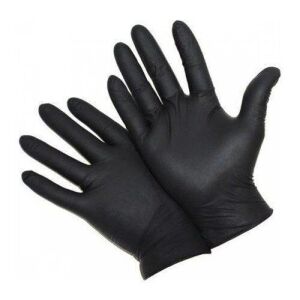 Broche Siyah Nitril Pudrasız Muayene Eldiveni (Medium) 100'lü Paket
