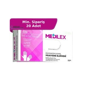 Reflex Medilex Pembe Pudrasız TPE Eldiven (M) 100'lü Kutu