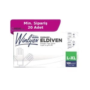 Reflex Winlyex Naturel Şeffaf Pudrasız TPE Eldiven (L-XL) 100'lü Kutu