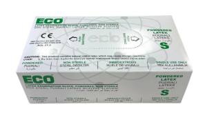 ECO Lateks Pudralı Muayene Eldiveni (Small) 100'lü Paket