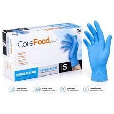 Bimel CoreFood Mavi Pudrasız Nitril Eldiven (Small) 100'lü Paket