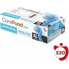 Bimel CoreFood  Mavi  Pudrasız  Nitril Eldiven (XL) 100'lü x 20 Paket / Koli