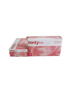 tenty Şeffaf Pudrasız Vinil Muayene Eldiveni 100'lü (Small)
