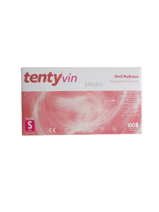 tenty Şeffaf Pudrasız Vinil Muayene Eldiveni 100'lü (Small)