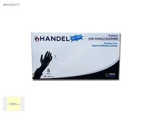 HANDEL Siyah Pudrasız TPE Eldiven (Large) 100'lü Paket