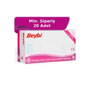 Beybi Pudrasız Lateks Muayene Eldiveni -100'lü Pk (Small)