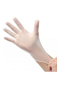 ALFOEx Glove  Şeffaf Pudrasız Vinil Muayene Eldiveni 100'lü x 20 Paket - 1 Koli (Large)