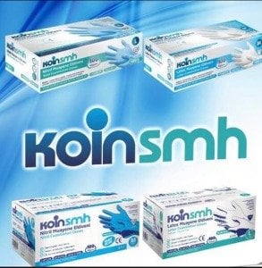 Koinsmh Mavi Pudrasız Nitril Muayene Eldiveni (Large) 10 x 100'lü Pk