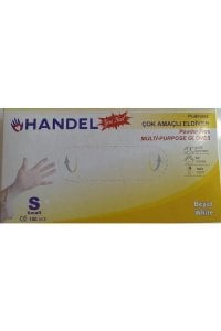 HANDEL Beyaz  Pudrasız TPE Eldiven (Small) 100'lü Paket