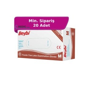Beybi Pudrasız Lateks Muayene Eldiveni (Medium) - 100'lü