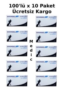 HANDEL Siyah Pudrasız TPE Eldiven (Large) 100'lü x 10 Paket