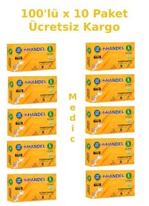 HANDEL Beyaz  Pudrasız TPE Eldiven (Large) 100'lü x 10 Paket