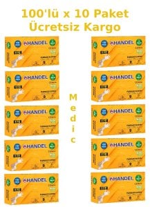 HANDEL Beyaz Pudrasız TPE Eldiven (Small) 100'lü x 10 Paket