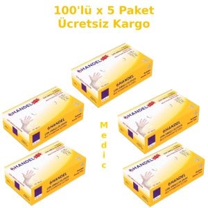 HANDEL Beyaz  Pudrasız TPE Eldiven (Large) 100'lü x 5 Paket