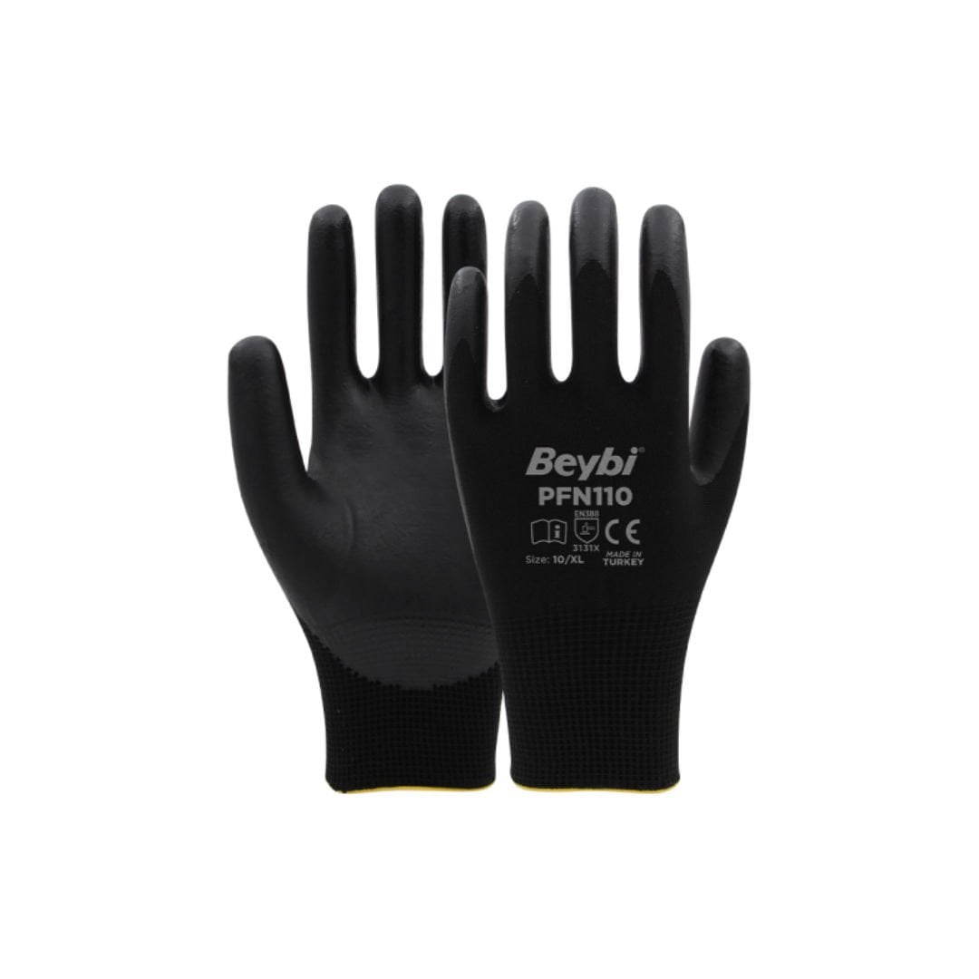 PFN110 Polyester Örgü Üzeri ½ Köpük Nitril Kaplı Eldiven
