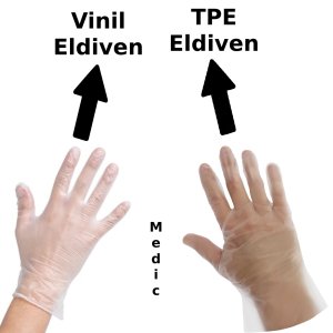 HANDEL Beyaz Pudrasız TPE Eldiven (Medium) 100'lü x 5 Paket