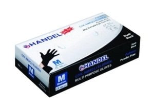 HANDEL Siyah Pudrasız TPE Eldiven (Medium) 100'lü x 5 Paket