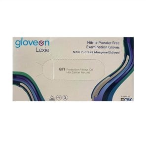 gloveen Lexie Mavi Pudrasız Nitril Muayene Eldiveni 100'lü Pk (Medium)