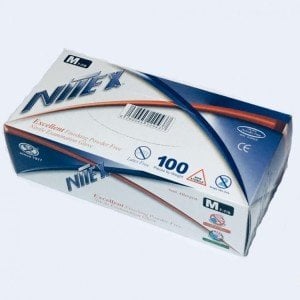 Nitex Mavi Pudrasız Nitril Muayene Eldiveni 100'lü Pk (Medium)