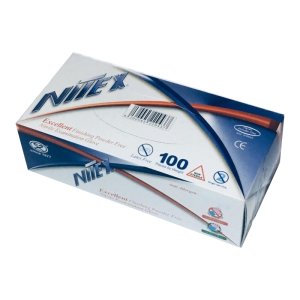 Nitex Mavi Pudrasız Nitril Muayene Eldiveni 100'lü x 10 Pk (Medium)