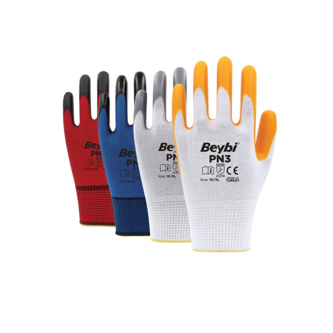 PN3 Polyester Örme Nitril Eldiven
