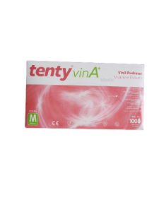 tenty Şeffaf Pudrasız Vinil Muayene Eldiveni (Medium) 100'lü x 20 Paket / Koli