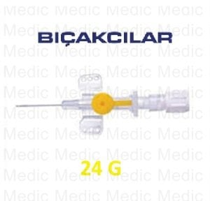 BIÇAKCILAR Sarı İntraket-iv Kanül-Branül (50 Adet)