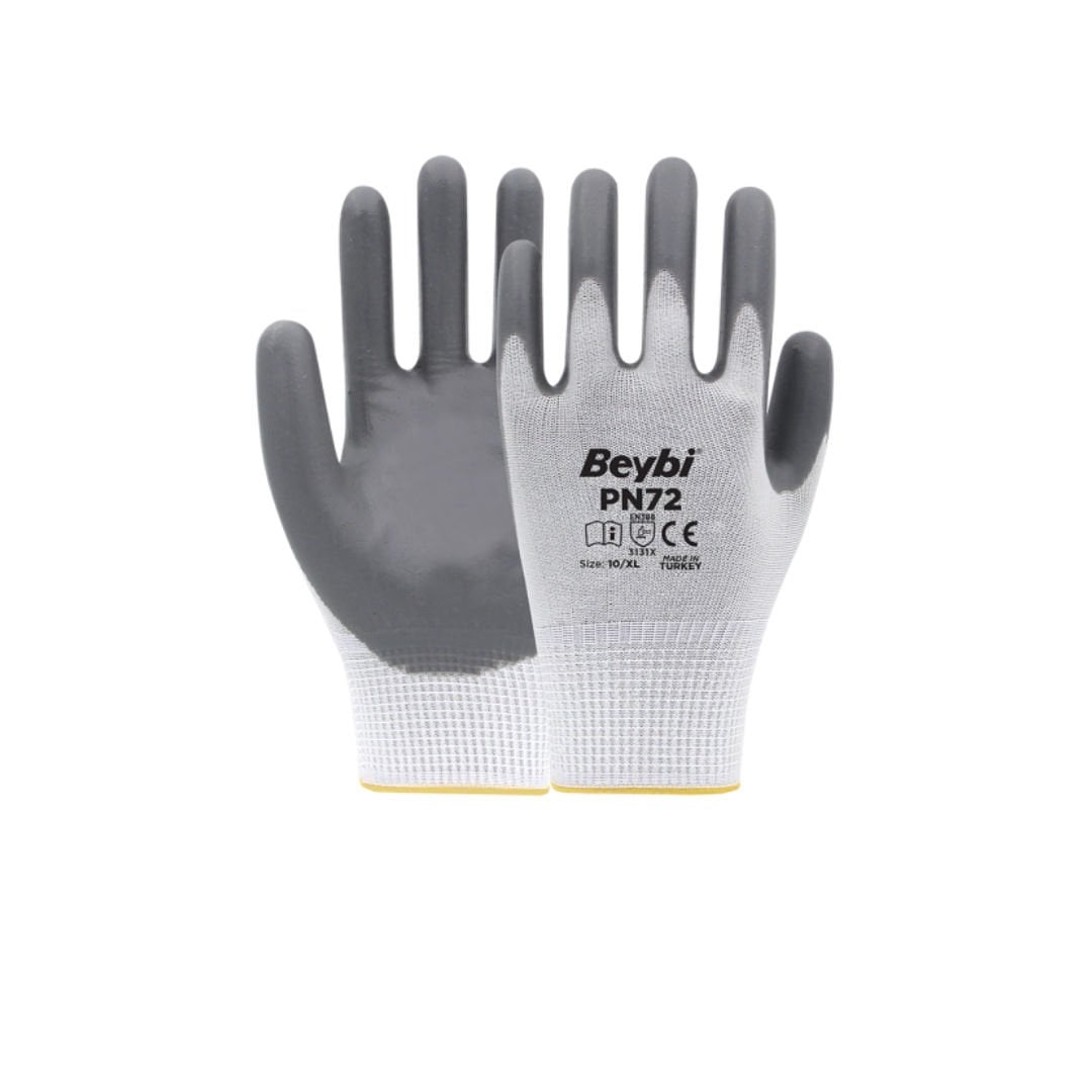 PN72 Polyester Örme Nitril Eldiven