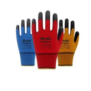 PN Zebra Polyester Örme Nitril Eldiven