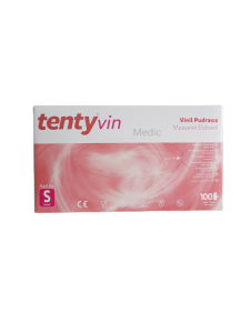tenty Şeffaf Pudrasız Vinil Muayene Eldiveni 100'lü (Small) 5 Paket