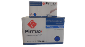 Pirmax Vinil Muayene Eldiveni Pudrasız 100'lü x 10 Paket - 1 Koli (Large-Büyük)