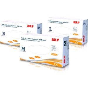 BRP Pudralı Lateks Muayene Eldiveni (Medium) 100'lü x 20 Pk - Koli