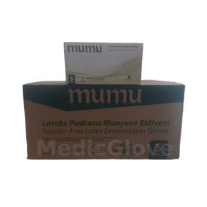 mumu Pudrasız Lateks Eldiven (Small) 100'lü x 20 Paket - 1 Koli